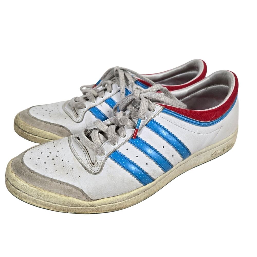 Adidas Low Top Sneakers Women's Red White Blue Stripe Size 9